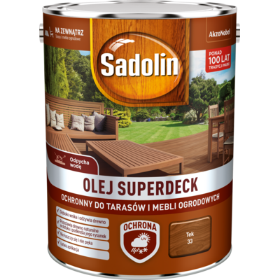 Sadolin Olej do tarasów i mebli ogrodowych Superdeck Tek 5 l