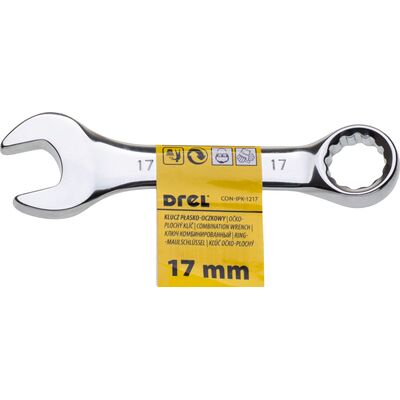 Drel Klucz płasko-oczkowy 17 mm krótki