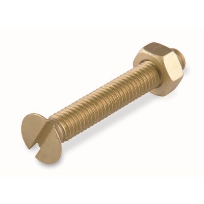 SUKI Śruba maszynowa M3 x 30 mm, łeb płaski mosiądz