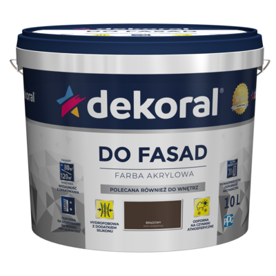 Dekoral Farba DO FASAD Brązowy 10 l