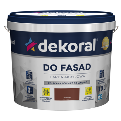 Dekoral Farba DO FASAD Wiśniowy 10 l