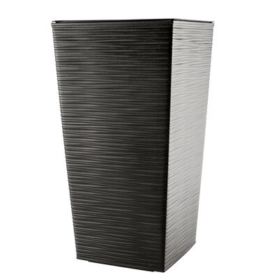 Doniczka FINEZJA dłuto 25 cm grafit metalic