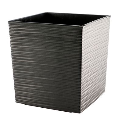 Doniczka JUKA dłuto 19 cm grafit metalic