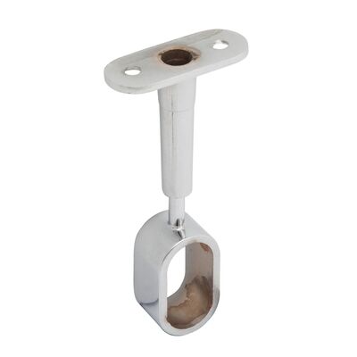 Uchwyt dystansowy z regulacją do rury owalnej 30 x 15 przelotowy chrom