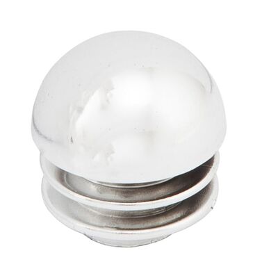 Zaślepka półkolista Ø25 chrom - 2 sztuki