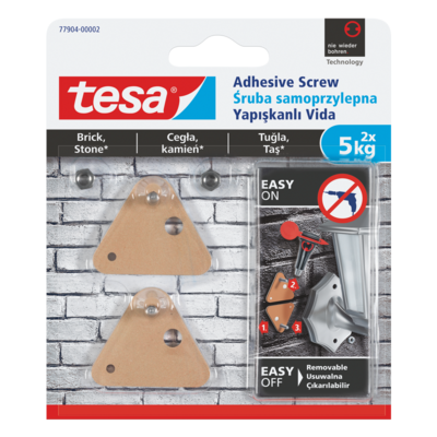 Tesa Śruba samoprzylepna na zewnątrz 5 kg trójkąt