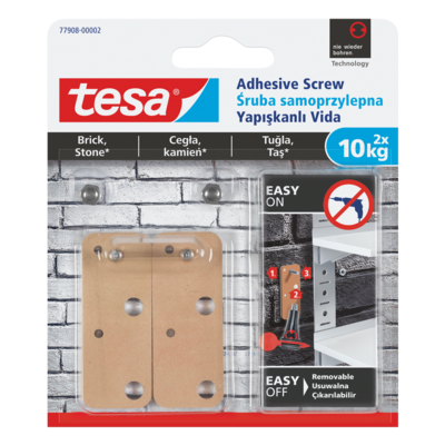 Tesa Śruba samoprzylepna na zewnątrz 10 kg kwadrat