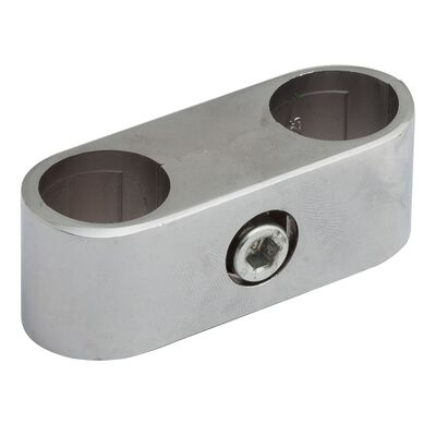 Złącze podwójne równoległe Ø25 chrom