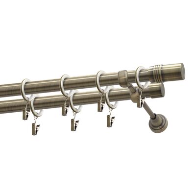 Karnisz podwójny 19/19 mm Boston mosiądz 200 cm