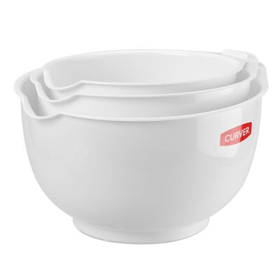 Miska komplet 3 sztuki biała