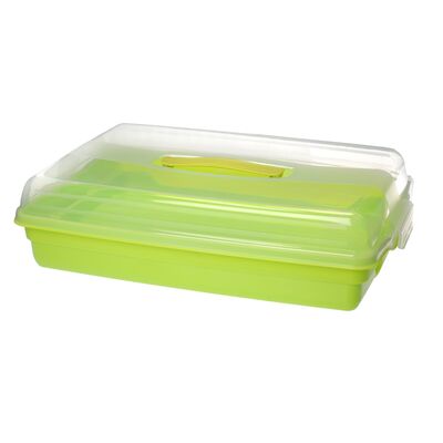 Pojemnik na ciasto duży 29,5 x 45 cm jasnozielony