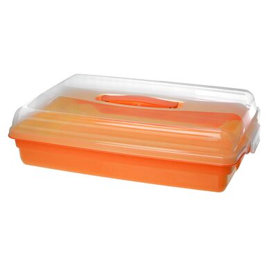 Pojemnik na ciasto 29,5 x 45 cm pomarańczowy