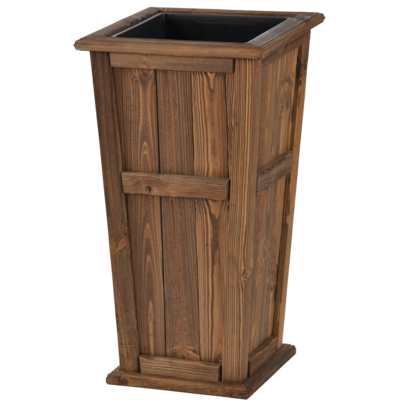 Donica Retro Struktur z wkładem 1 PCV 38 x 38 x 70 palisander SOBEX