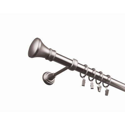 Karnisz pojedynczy 25 mm chrom mat I 160 cm Luxor żabka