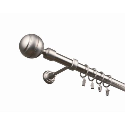 Karnisz pojedynczy 25 mm chrom mat I 160 cm żabka paola