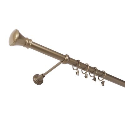 Karnisz pojedynczy 25 mm złoty antyk 200 cm Luxor żabka