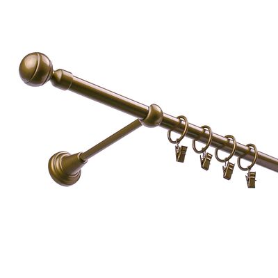 Karnisz pojedynczy 16 mm I złoty antyk 160 cm żabki paola