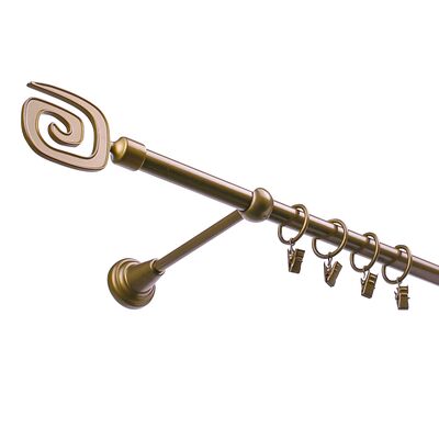 Karnisz pojedynczy 16 mm I złoty antyk 200 cm Labiryn żabki