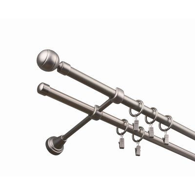 Karnisz 16/16 mm galwanika podwójny 160 cm Paola chrom mat