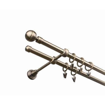 Karnisz 16/16 mm galwanika podwójny 160 cm Paola złoty antyk