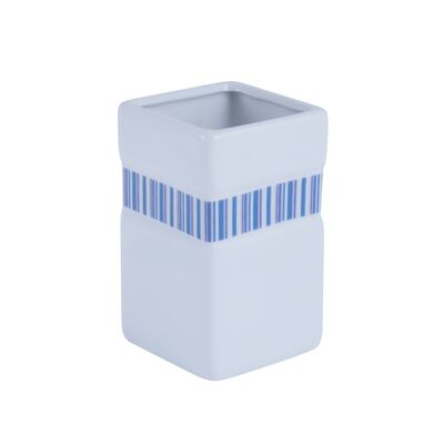 Kubek LUCA biały + niebieski + fiolet 6 x 6 x 17 cm AWD Interior