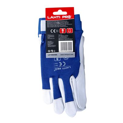 Rękawice ze skóry koziej LAHTI PRO granatowe 10