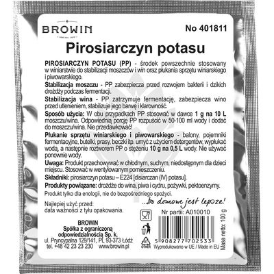 Pirosiarczyn potasu 100 g Browin