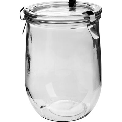 Słój ozdobny Pękaty brzuszek biały 970 ml Browin