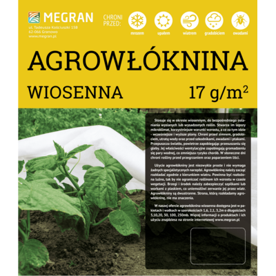 Agrowłóknina wiosenna 17 g/m² 1,6 m x 20 mb
