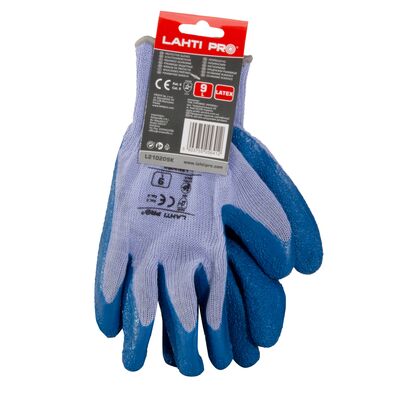 Rękawice lateks LAHTI PRO niebiesko-szare 9