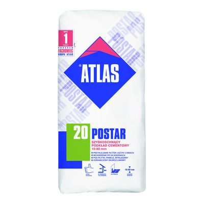 Atlas Szybkoschnący podkład cementowy POSTAR 20 25 kg