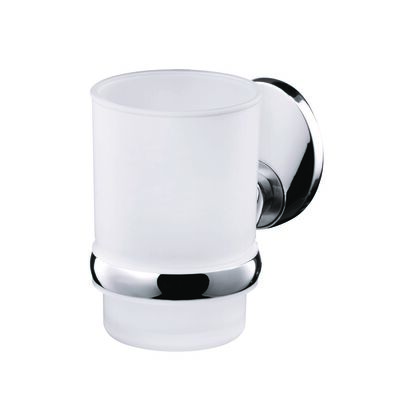 Szklanka z podstawką Emotion chrom/satyn, nikiel