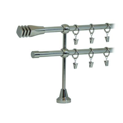 Karnisz podwójny HEFAJSTOS PLUS Ø16, 200 cm versus nikiel