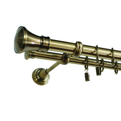 Karnisz podwójny ZEUS Ø25, 160 cm colloseum złoto