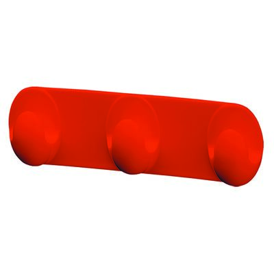 Wieszak listwa Trendy 3-hakowa czerwony
