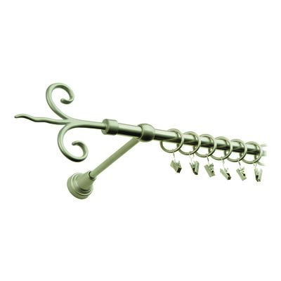 Karnisz pojedynczy motyw kuty Ø16, 160 cm satyna fantazja