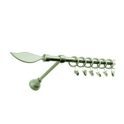 Karnisz pojedynczy motyw kuty Ø16, 160 cm satyna płomyk