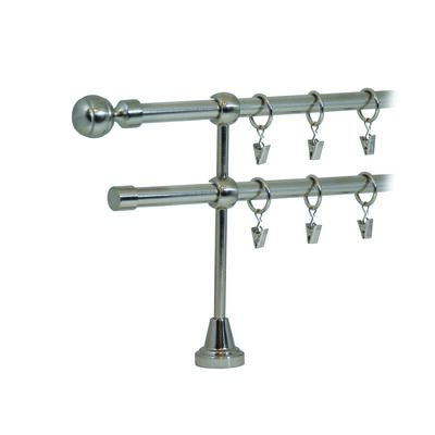 Karnisz podwójny HEFAJSTOS PLUS Ø16, 200 cm kulka nikiel