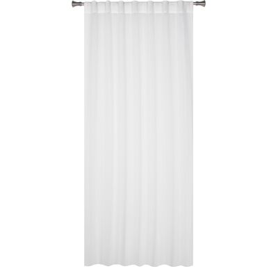 Firana z ukrytymi patkami SOLIDE 140 x 245 cm biała