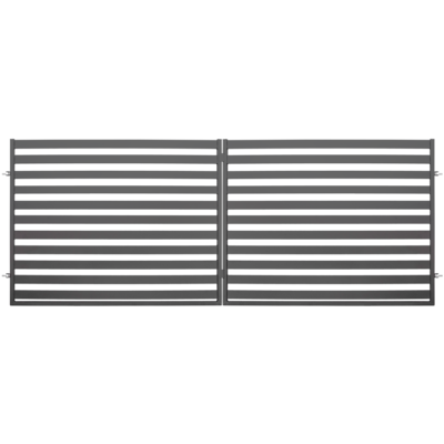 Brama dwuskrzydłowa Dorian ocynk antracyt struktura 400 x 154 cm Polbram