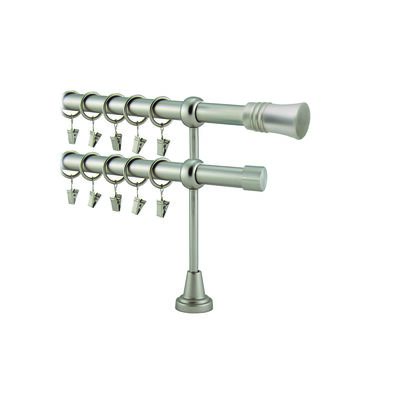 Karnisz podwójny HEFAJSTOS PLUS Ø16, 160 cm cylinder satyna