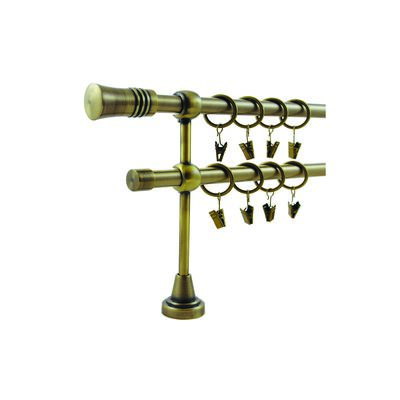 Karnisz podwójny HEFAJSTOS PLUS Ø16, 160 cm cylinder złoto