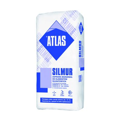 Atlas Zaprawa murarska do elementów silikatowych SILMUR M10B biała 25 kg