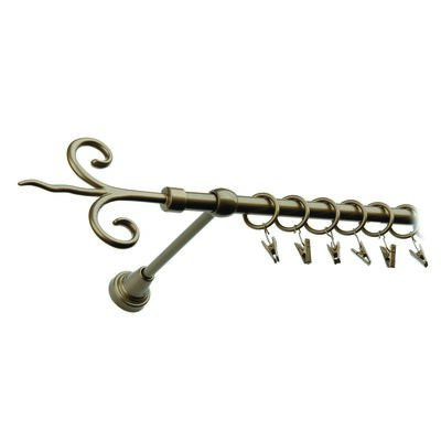 Karnisz pojedynczy motyw kuty Ø16, 200 cm stare złoto fantazja