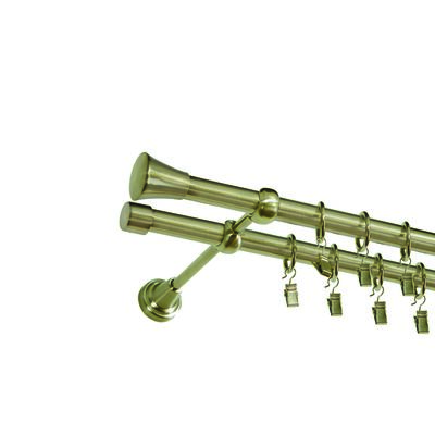 Karnisz podwójny ZEUS Ø19, 160 cm monaco złoto