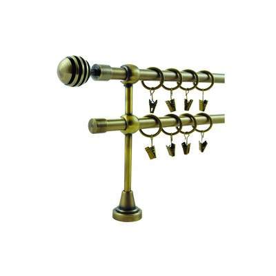 Karnisz podwójny HEFAJSTOS PLUS Ø16, 160 cm modern złoto