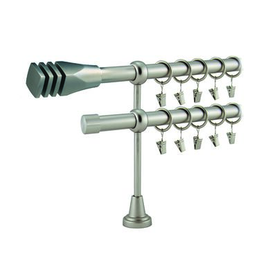 Karnisz podwójny HEFAJSTOS PLUS Ø16, 160 cm versus satyna