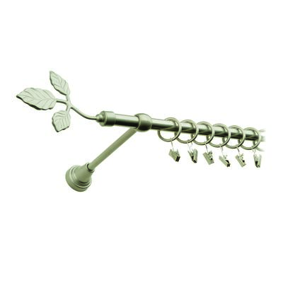 Karnisz pojedynczy motyw kuty Ø16, 200 cm satyna liść