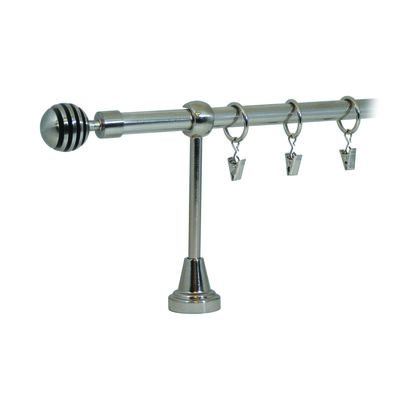 Karnisz pojedynczy HEFAJSTOS PLUS Ø16, 160 cm modern nikiel