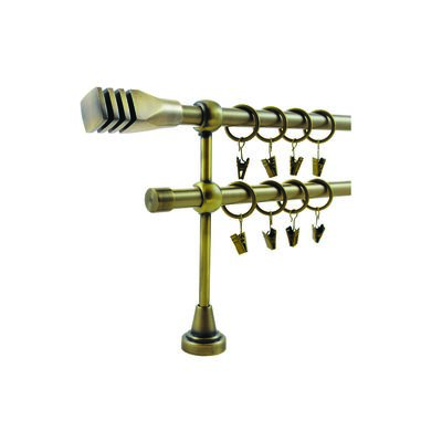 Karnisz podwójny HEFAJSTOS PLUS Ø16, 200 cm versus złoto